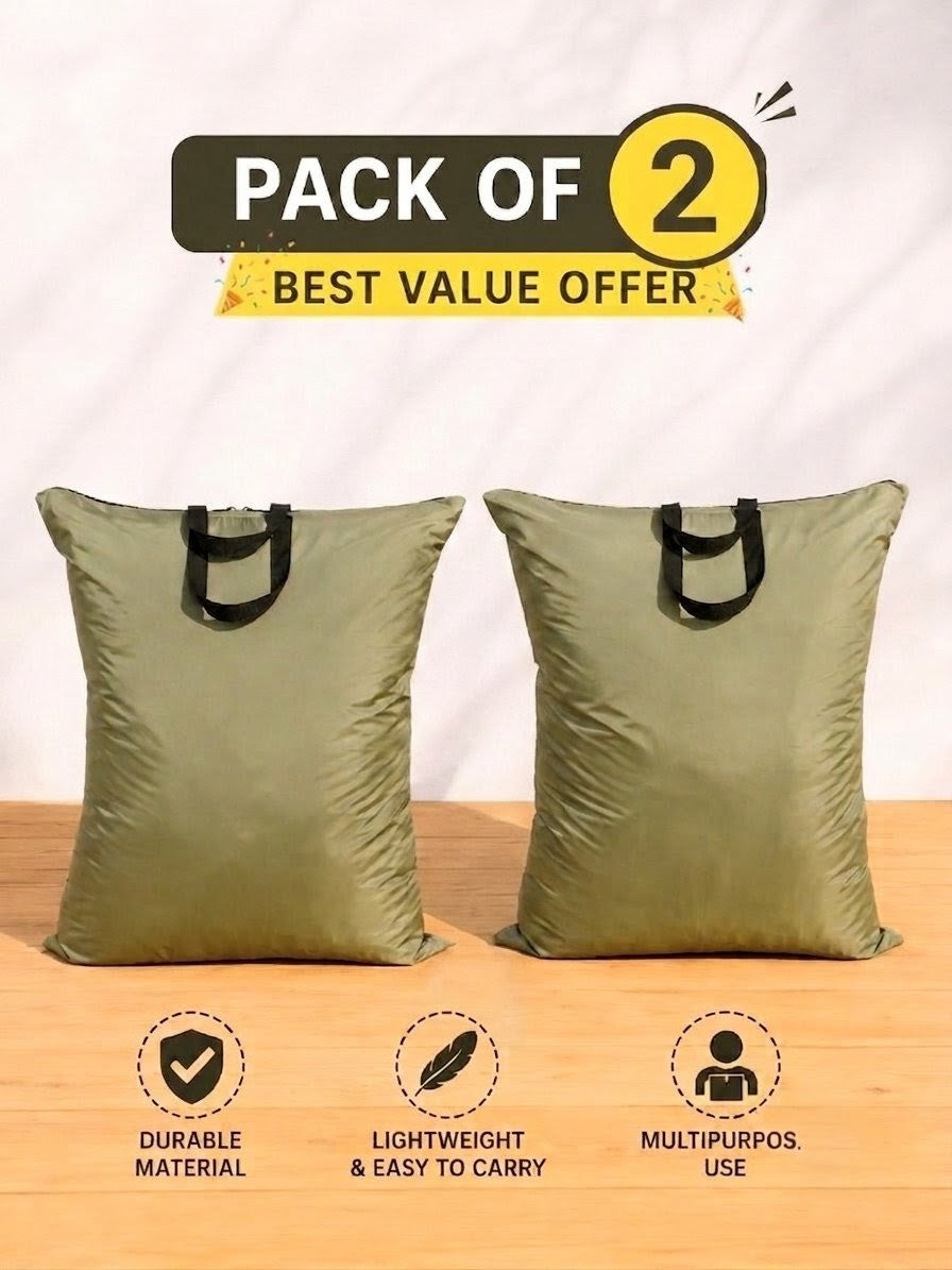 Pack of 2 Storage Bags-size 30 inches height and 28 inches width