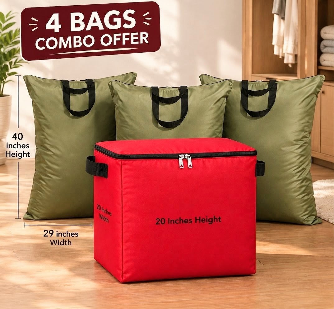 Pack of 4 Storage Bag & Storage Box